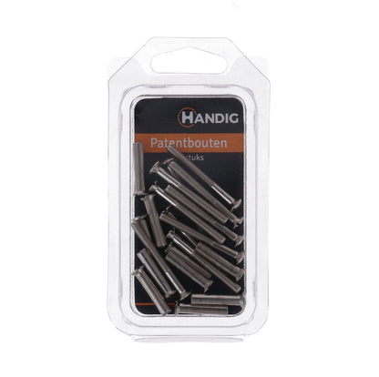 Handig patentbout vernikkeld ijzer 4x38mm vernikkeld 10st
