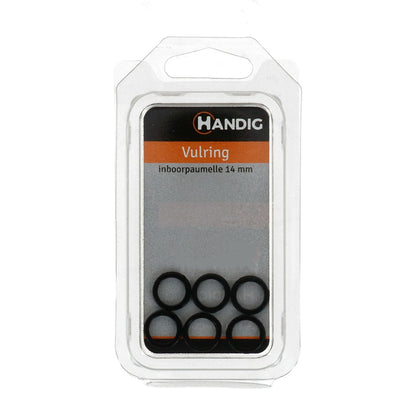 Handig vulring kunststof 10x14mm zwart 2st