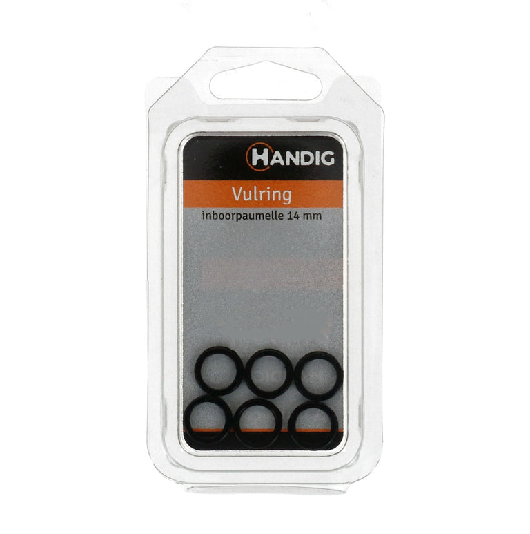 Handig vulring kunststof 10x14mm zwart 2st