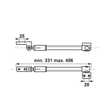 AXA telescopisch raamuitzetter binnendraaiend staal 33,1cm wit