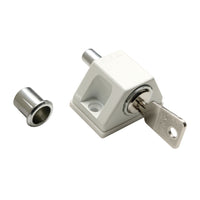 AXA oplegraamslot buitendraaiend zamac wit