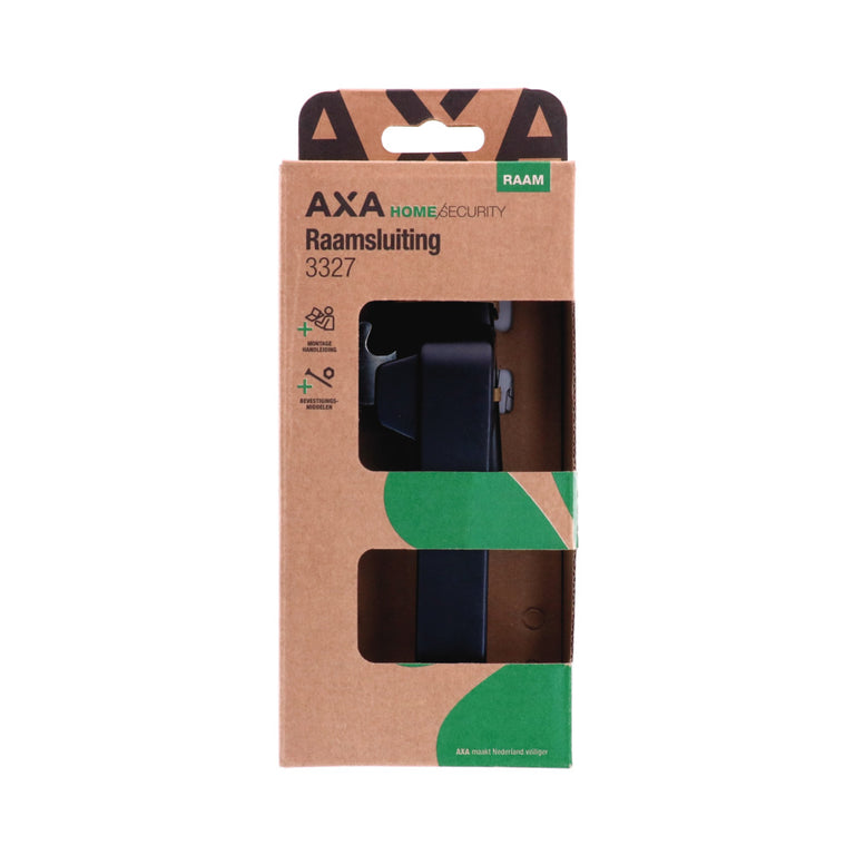 AXA raamboom zonder slot linksdraaiend aluminium zwart