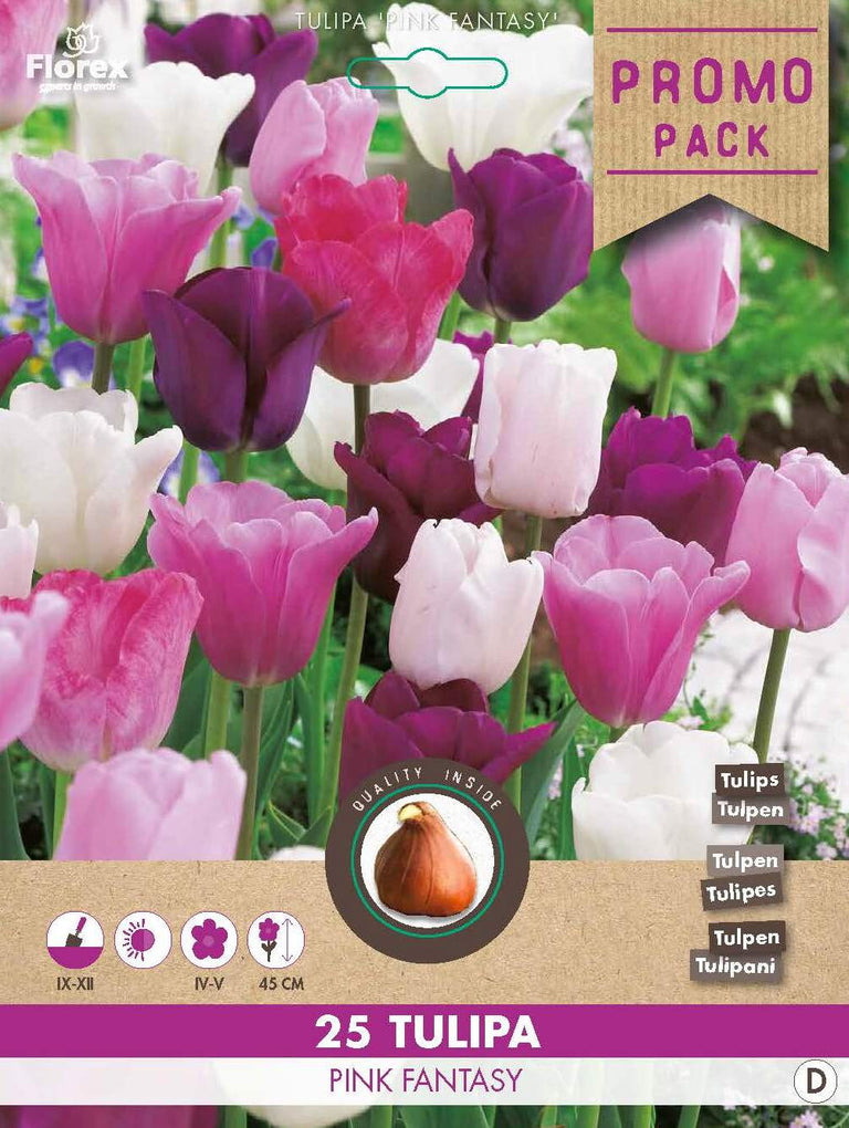 Tulp Pink Fantasy mix 25 stuks
