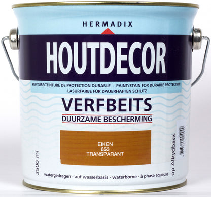Hermadix Houtdecor beits zijdeglans 653 eiken 2,5L