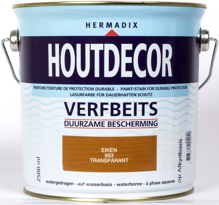 Hermadix Houtdecor beits zijdeglans 653 eiken 2,5L