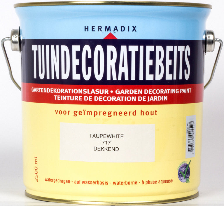 Hermadix Tuindecoratiebeits mat 717 taupe wit 2,5L