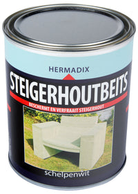 Hermadix Steigerhoutbeits mat schelpenwit 750ml