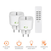 KlikAanKlikUit Start Line stopcontact schakelaarset ACC2-3500R wit