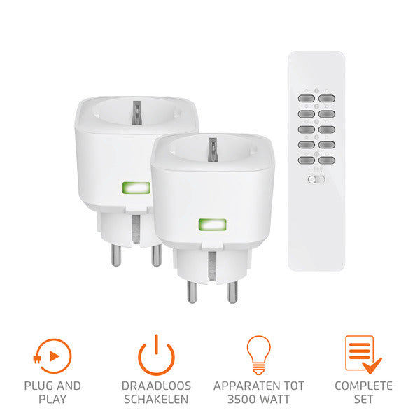 KlikAanKlikUit Start Line stopcontact schakelaarset ACC2-3500R wit