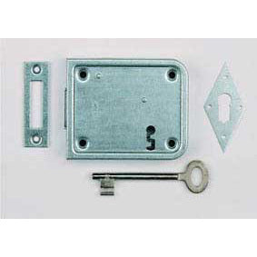 Nemef kelderbandslot zilver doornmaat 70mm