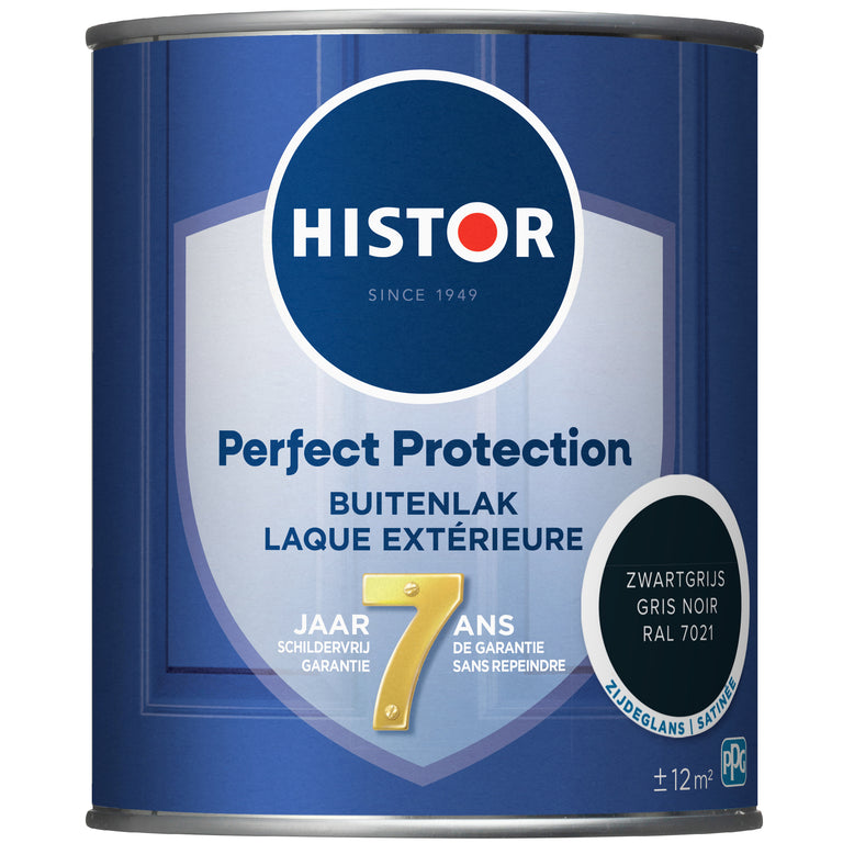 Histor Perfect Protection buitenlak zijdeglans RAL7021 zwartgrijs 750ml