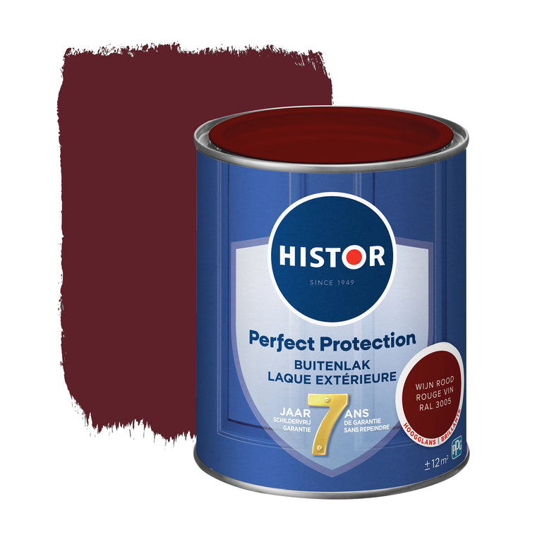 Histor Perfect Protection buitenlak hoogglans RAL3005 wijn rood 750ml