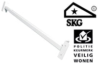 Secu Single barrierestang zuiver wit 60-110cm