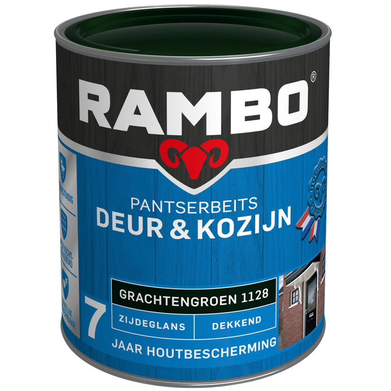 Rambo Pantserbeits zijdeglans deur & kozijn 1128 groen 750ml