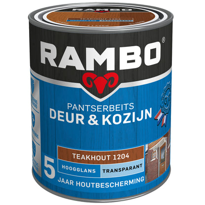 Rambo Pantserbeits hoogglans deur & kozijn 1219 dark teak 750ml