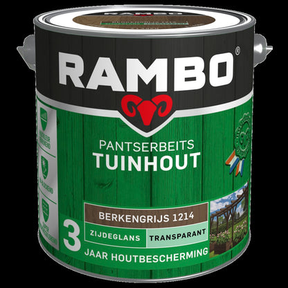 Rambo Pantserbeits zijdeglans tuinhout 1214 berkengrijs 2,5l