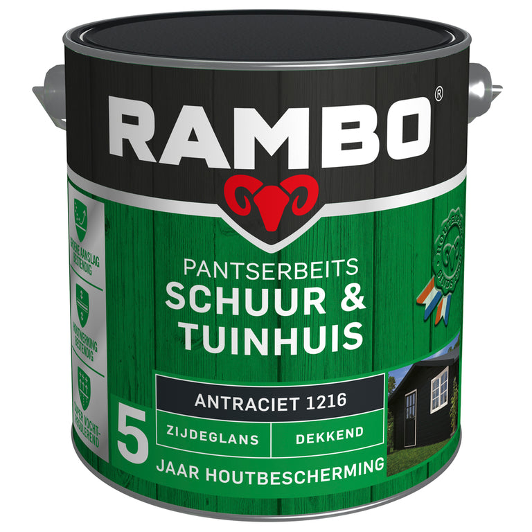 Rambo Pantserbeits zijdeglans schuur & tuinhuis 1216 2,5l