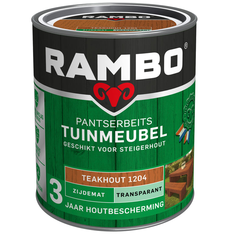 Rambo Pantserbeits zijdemat tuinmeubel 1204 teakhout 750ml