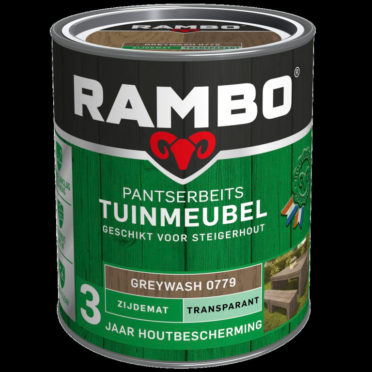 Rambo Pantserbeits zijdemat tuinmeubel 779 grey wash 750ml