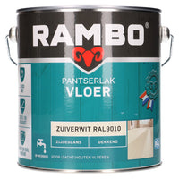 Rambo Pantserlak zijdeglans vloer zuiverwit 2,5l