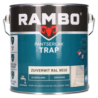 Rambo Pantserlak zijdeglans trap zuiverwit 2,5l