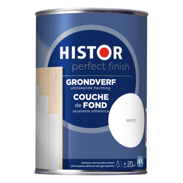 Histor Perfect Finish grondverf zijdeglans 7000 white 1,25L