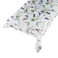 Tafelzeil Madura light vogels wit 140cm per meter