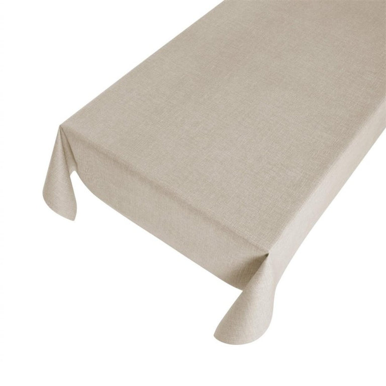 Tafelzeil Look Embossing effen beige 140cm per meter