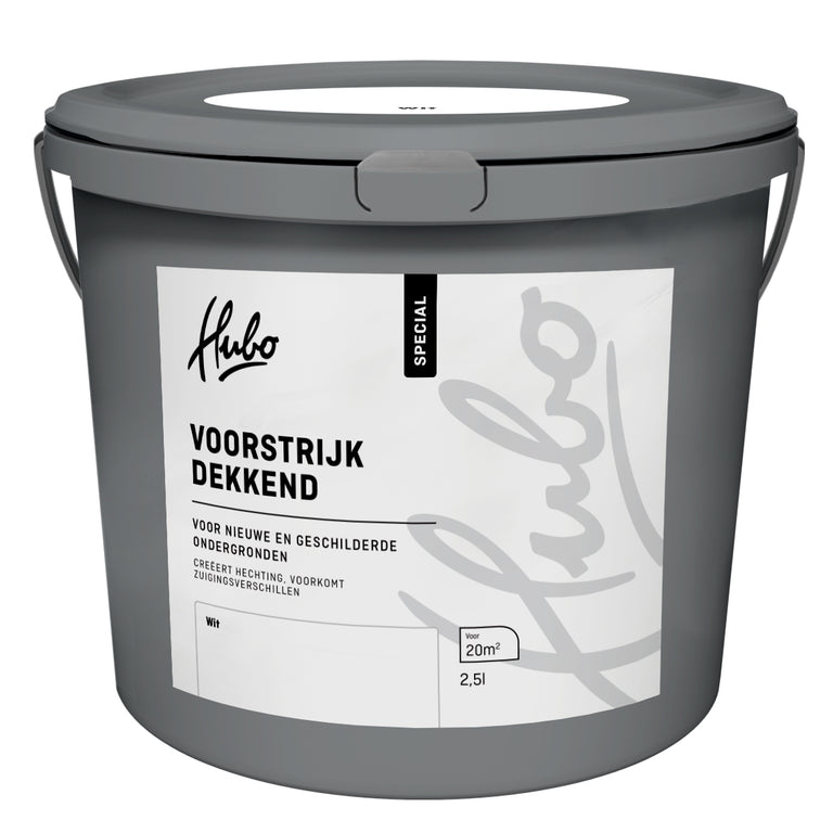 Hubo voorstrijk mat dekkend wit 2,5L