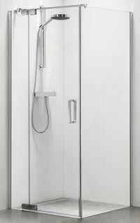 Sealskin Custom douchecabine draaideur zilver hoogglans 90x90cm