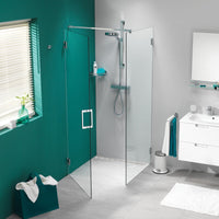 Sealskin I AM Draaideur met zijwand 100x100cm, Chroom/zilver hoogglans, 8 mm helder glas + antikalk