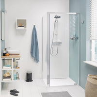 Sealskin Compact Draaideur met zijwand, 900x900 mm, zilver hoogglans, 6 mm helder veiligheidsglas