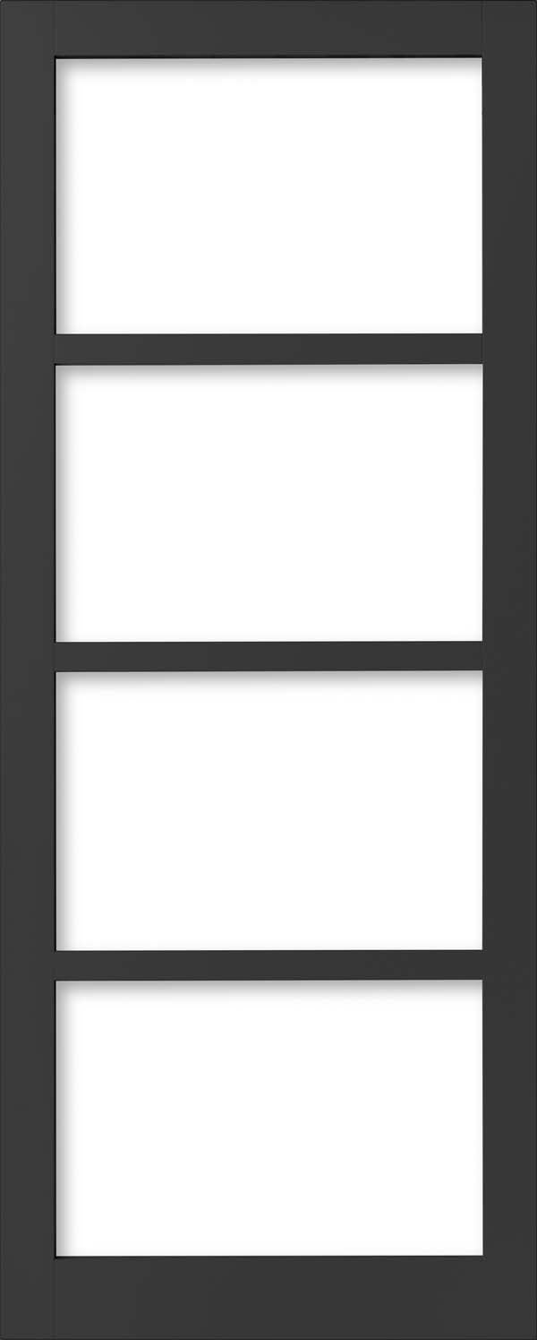 2Adore binnendeur Hiba stomp glas RAL9017 211,5x88cm