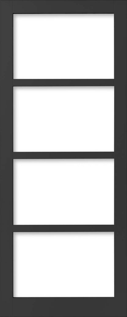 2Adore binnendeur Hiba stomp glas RAL9017 201,5x93cm