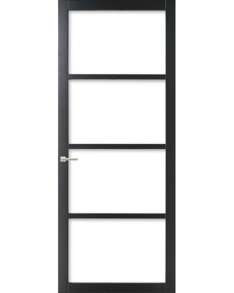 2Adore binnendeur Sedum opdek links glas RAL9017 211,5x83cm