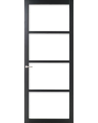 2Adore binnendeur Sedum opdek links glas RAL9017 201,5x88cm