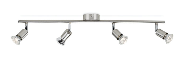 Philips Essentials LED  Limbali 4-lichts plafondlamp kantelbaar nikkel