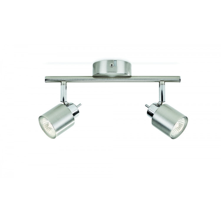 Philips Essentials LED  Meranti 2-lichts plafondlamp kantelbaar nikkel