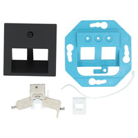 ION Industries V1/J1 contactdoos telefoon/data cat6 zwart