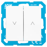 ION Industries inbouw jaloezieschakelaar alpinewit