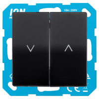 ION Industries inbouw jaloezieschakelaar zwart