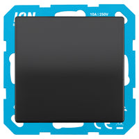 ION Industries inbouw schakelaar kruis zwart