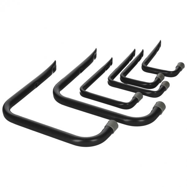 Duraline J-haak staal, PVC grijs 6st