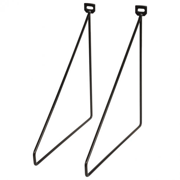 Duraline plankdrager dubbel staal zwart 5mm 24x26,5cm 2st