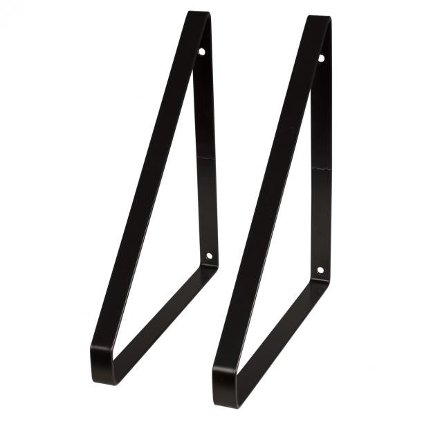 Duraline plankdrager dubbel staal zwart 3mm 24x25,5cm 2st