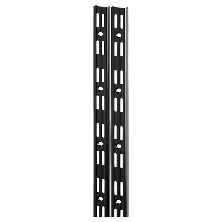 Duraline F-systeem rails dubbel metaal zwart 50cm 2st