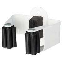 Duraline bezemhouderklem L rubber, staal wit 6,5x5,1x5,5cm 20st