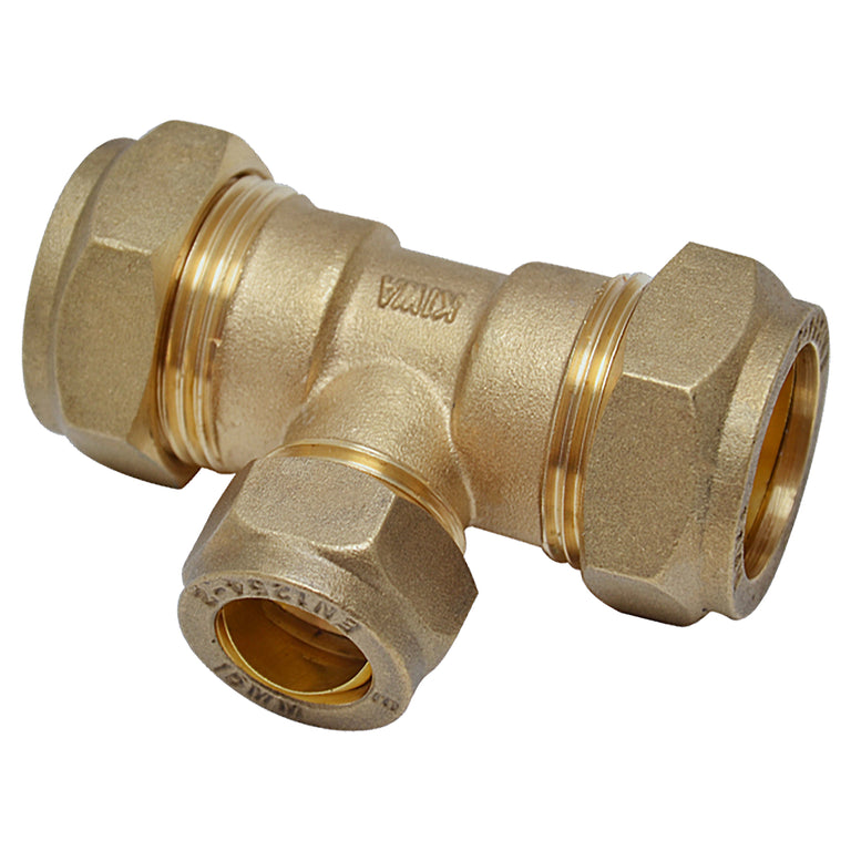 Sanivesk knelkoppeling T-stuk metaal 22mmx15mmx22mm