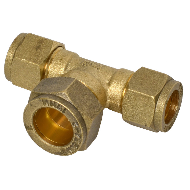 Sanivesk knelkoppeling T-stuk metaal 12mmx15mmx12mm