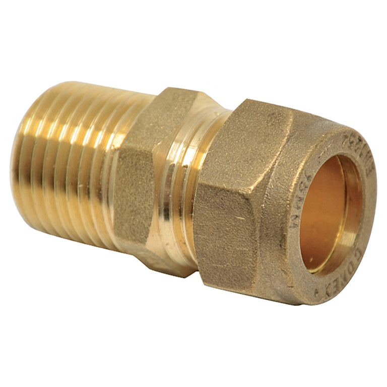 Sanivesk knelkoppeling recht overgang metaal 15mmx3/8"M